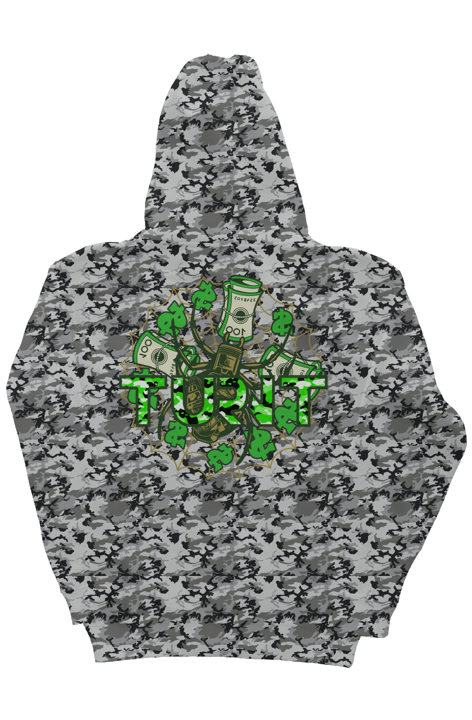 Snow Camo Heavyweight Hoodie (Turnt Spider)
