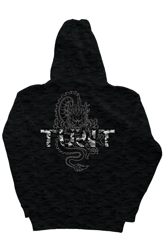 Black Camo Heavyweight Hoodie (Turnt Dragon - Blac