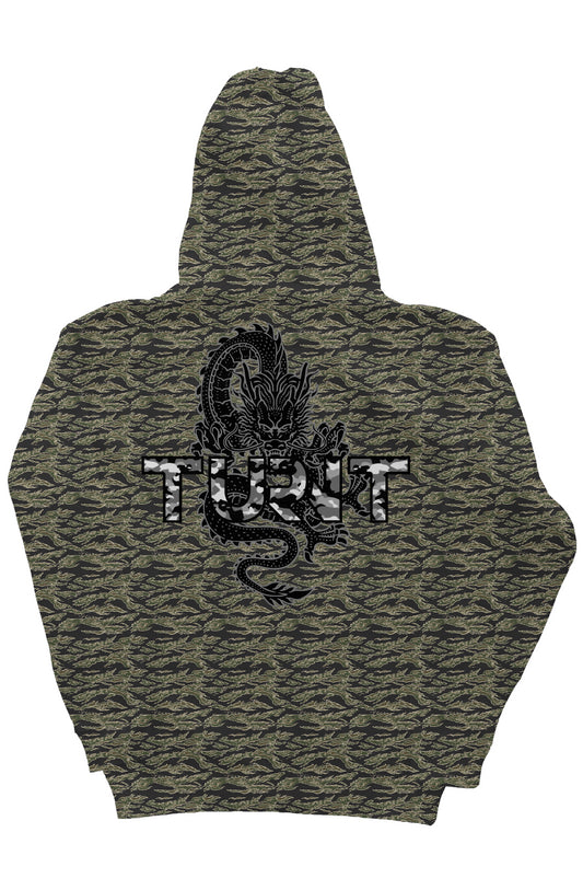 Tiger Camo Heavyweight Hoodie (Turnt Dragon - Blac