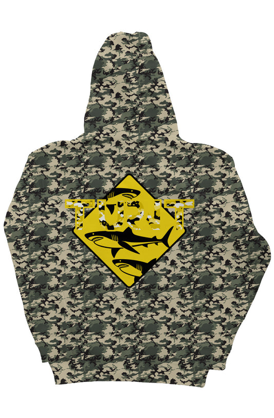 Camo Heavyweight Hoodie (Shark)