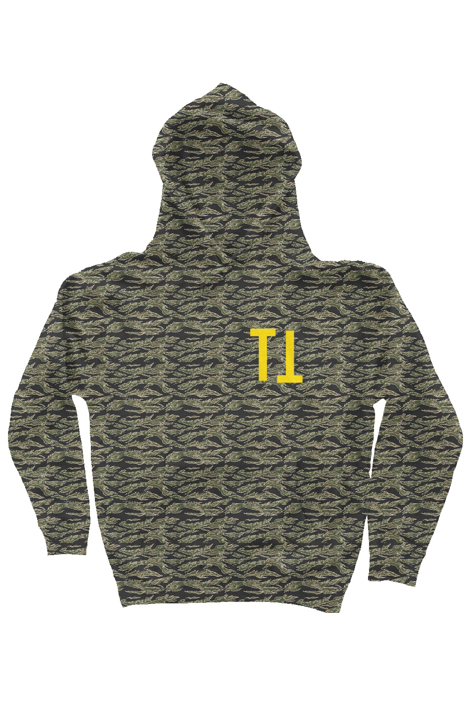 Tiger Camo Heavyweight Hoodie (Turnt Shark - Yello
