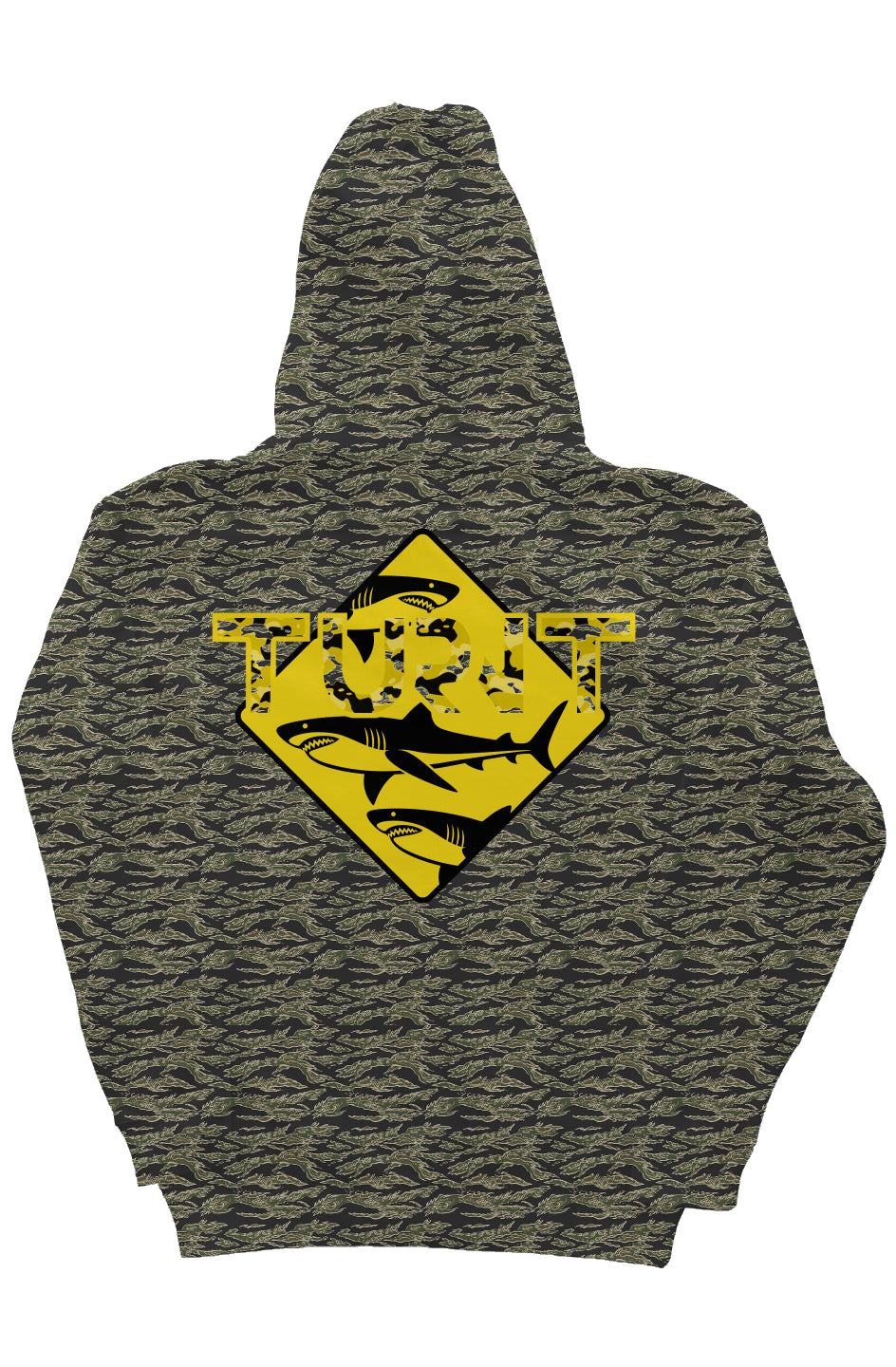 Tiger Camo Heavyweight Hoodie (Turnt Shark - Yello