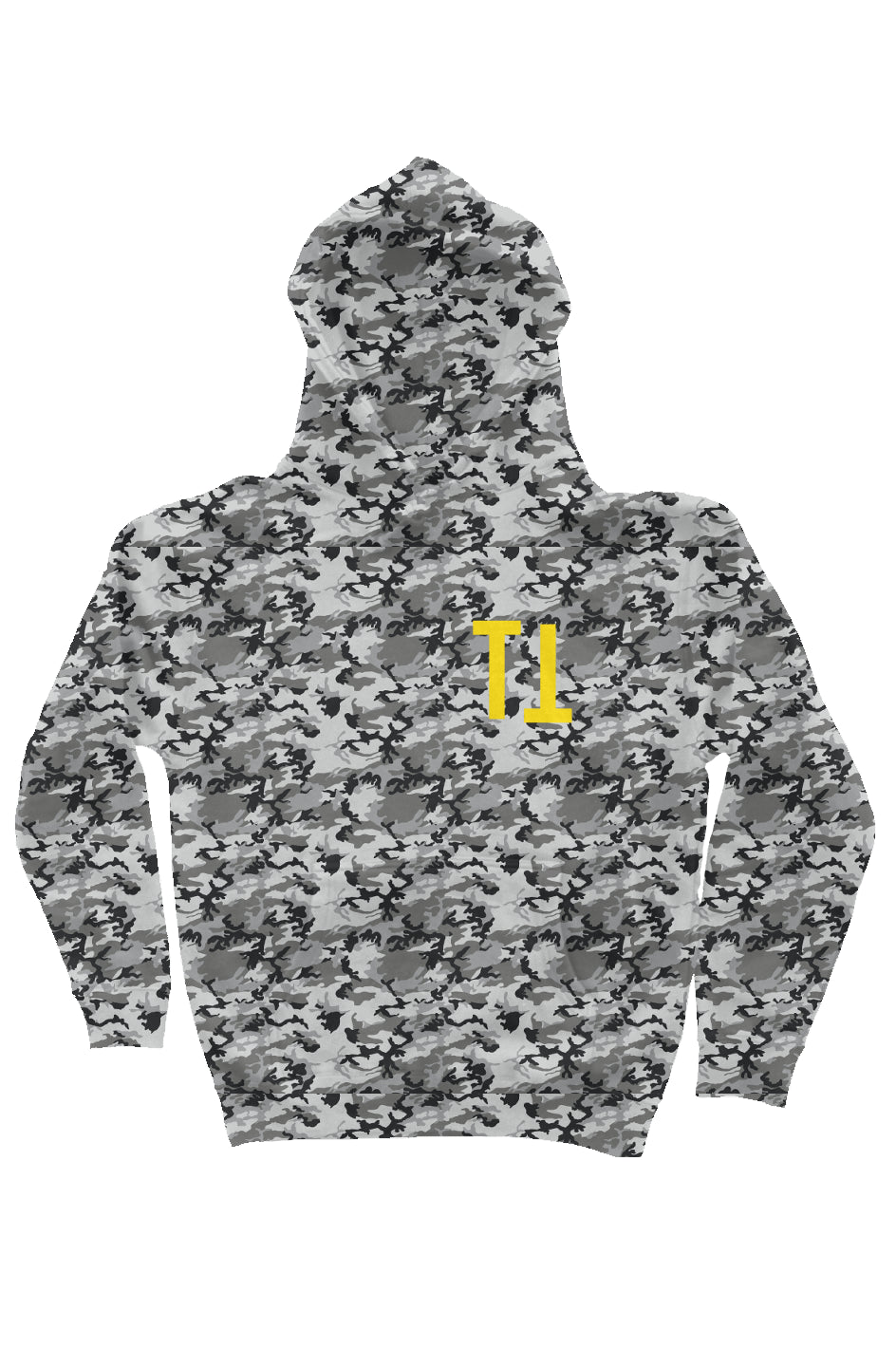 Snow Camo Heavyweight Hoodie (Turnt Shark - Yellow