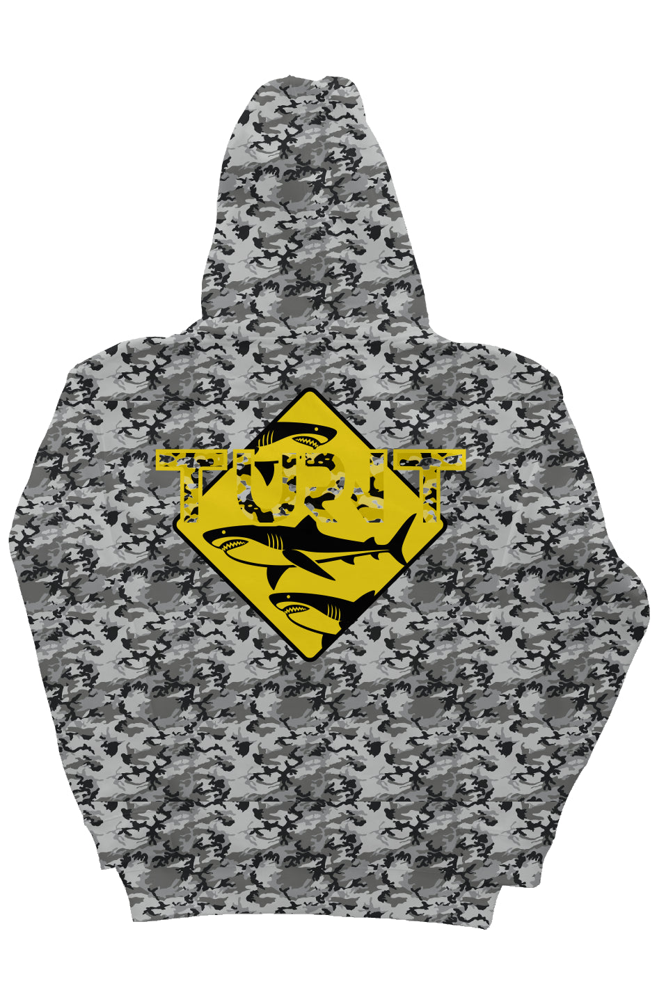 Snow Camo Heavyweight Hoodie (Turnt Shark - Yellow