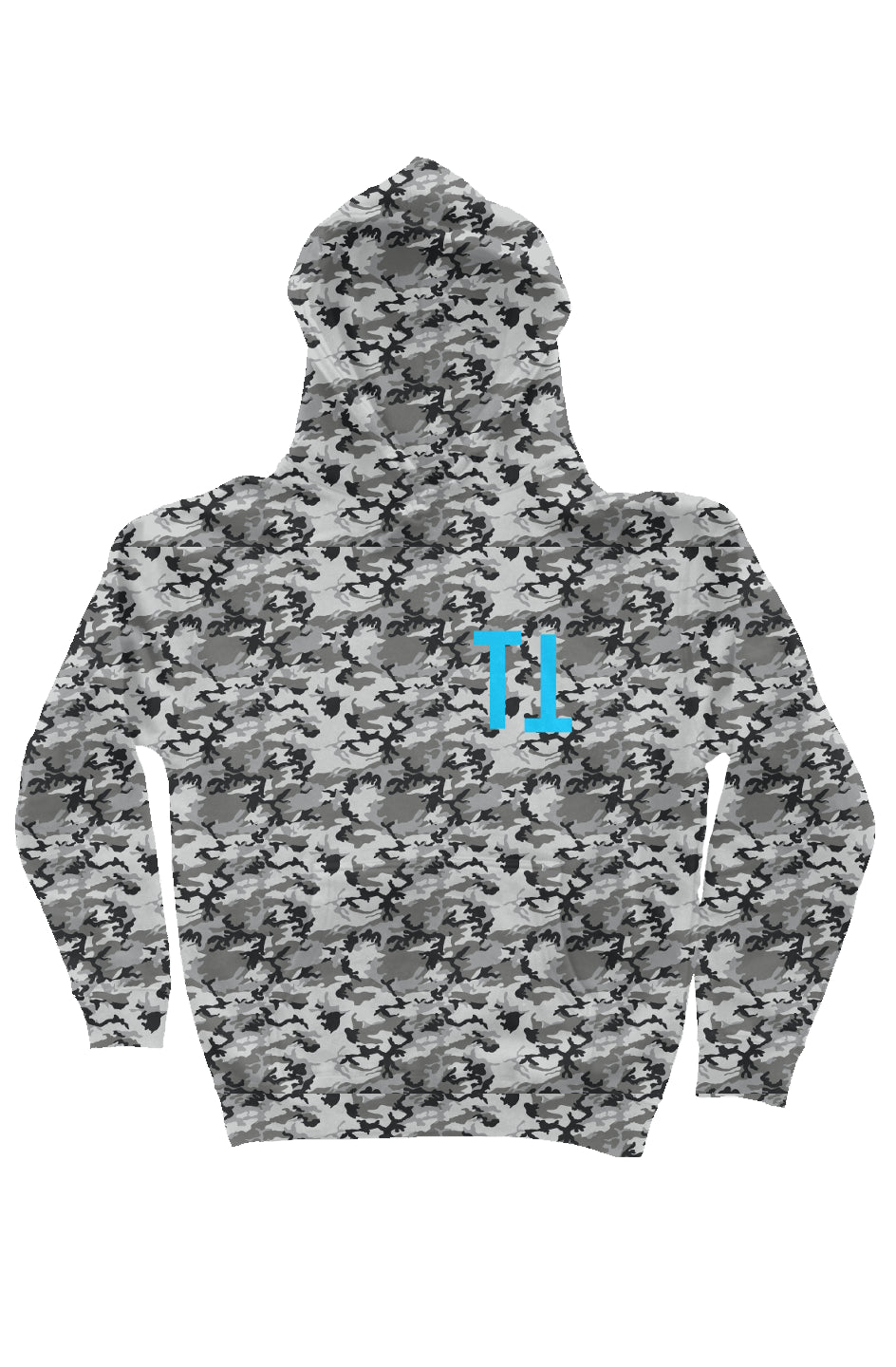Snow Camo Heavyweight Hoodie (Turnt Shark - Blue)