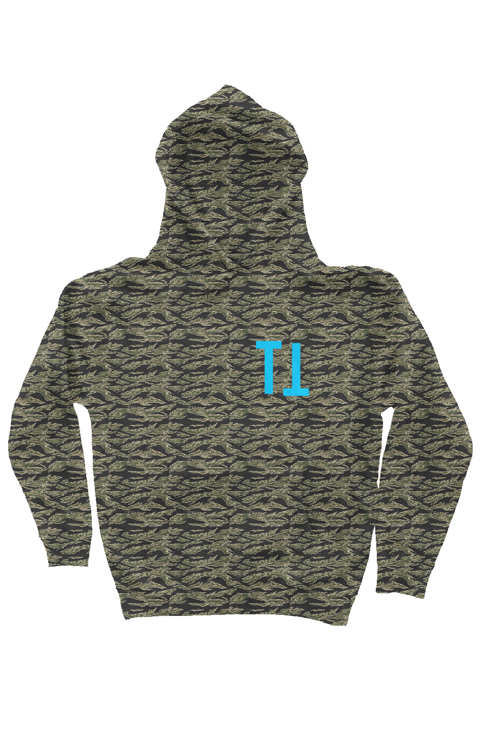 Tiger Camo Heavyweight Hoodie (Turnt Shark - Blue)