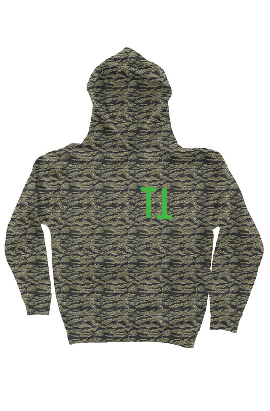 Tiger Camo Heavyweight Hoodie (Turnt Spider)