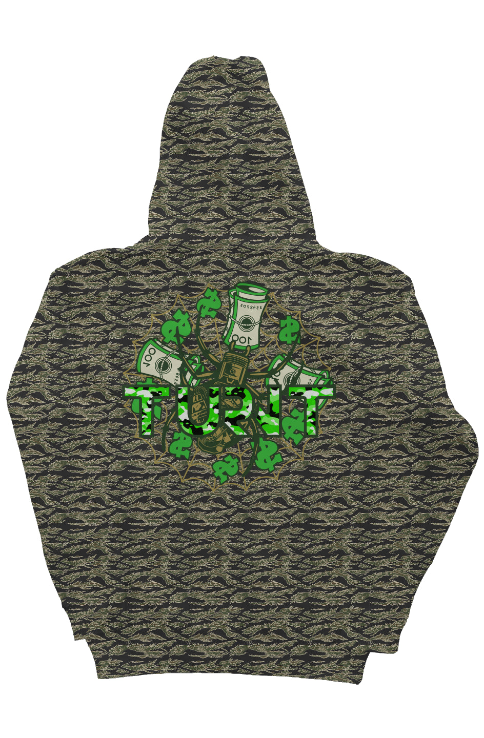 Tiger Camo Heavyweight Hoodie (Turnt Spider)