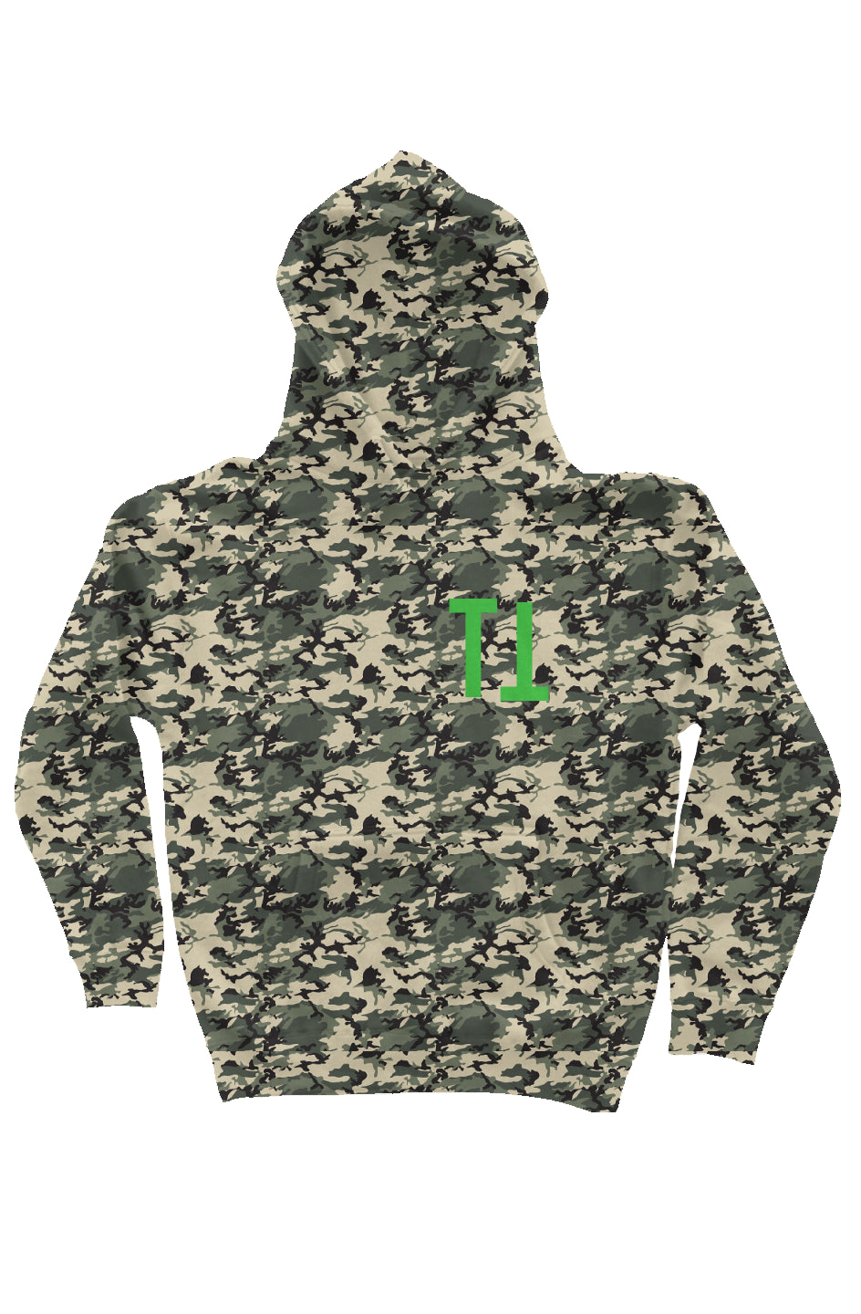 Army Camo Heavyweight Hoodie (Turnt Spider)