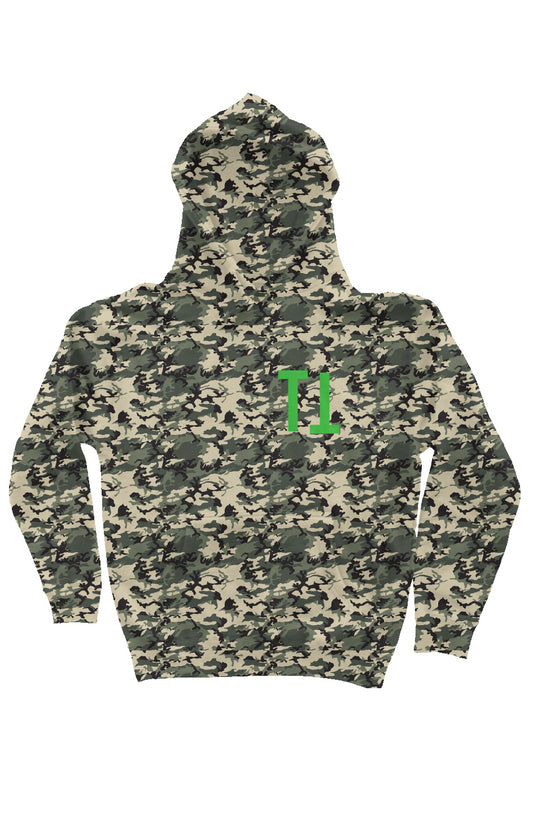 Army Camo Heavyweight Hoodie (Turnt Spider)