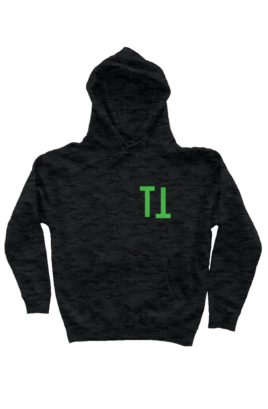Black Camo Heavyweight Hoodie (Turnt Spider)