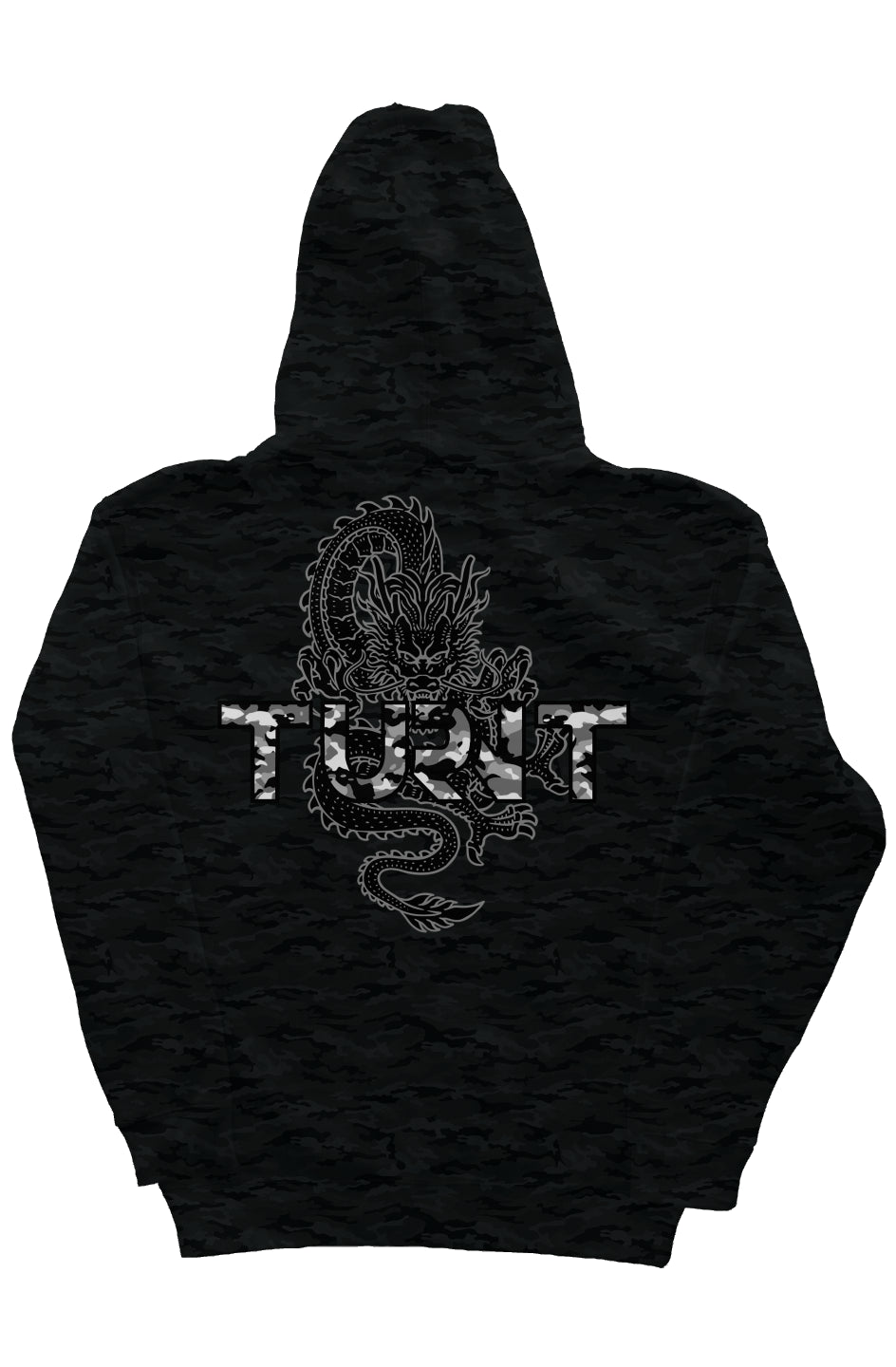 Black Camo Heavyweight Hoodie (Turnt Dragon - Blac