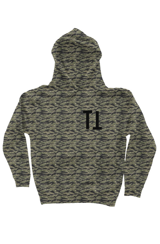 Tiger Camo Heavyweight Hoodie (Turnt Dragon - Blac