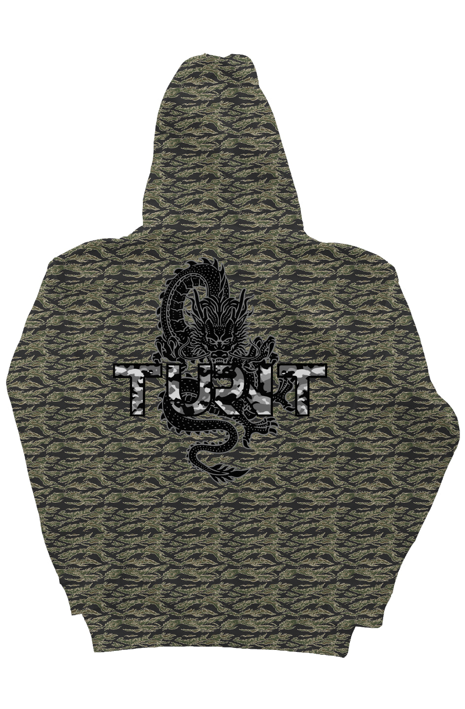 Tiger Camo Heavyweight Hoodie (Turnt Dragon - Blac