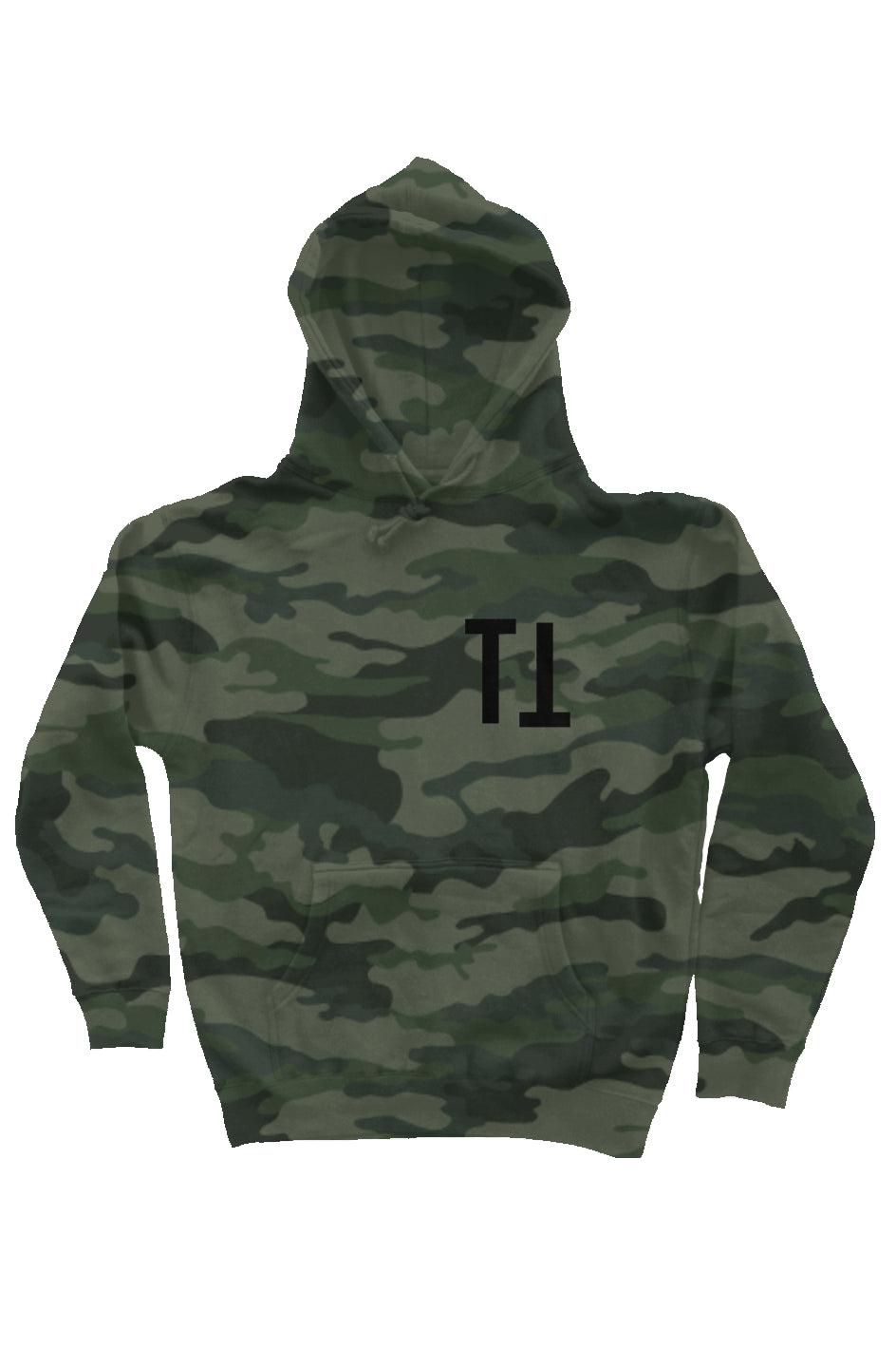 Forest Camo Heavyweight Hoodie (Turnt Dragon - Bla