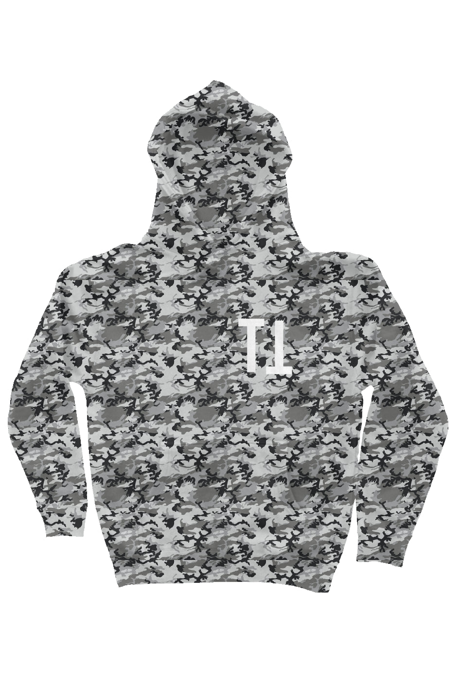 Snow Camo Heavyweight Hoodie (Turnt Dragon - White