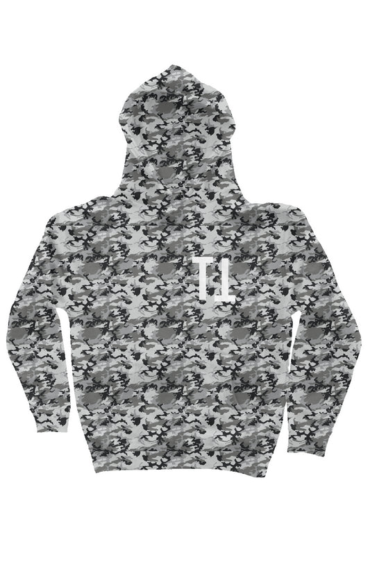Snow Camo Heavyweight Hoodie (Turnt Dragon - White