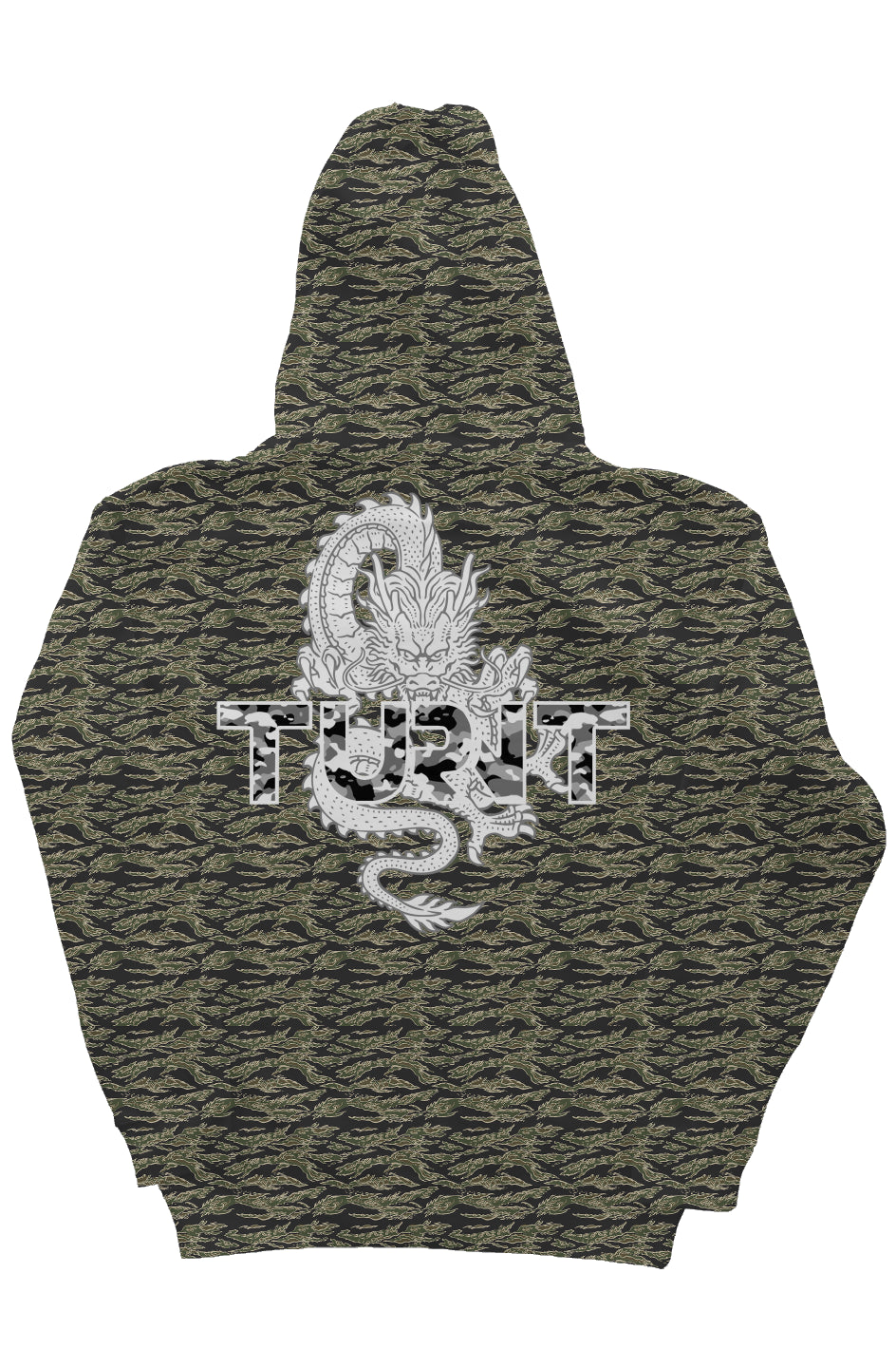 Tiger Camo Heavyweight Hoodie (Turnt Dragon - Whit