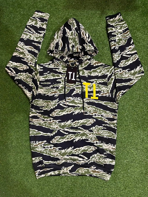 Tiger Camo Yellow Shark Hoodie Turnt Clo