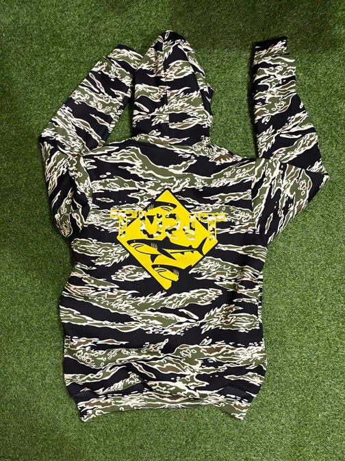 Tiger Camo Yellow Shark Hoodie Turnt Clo